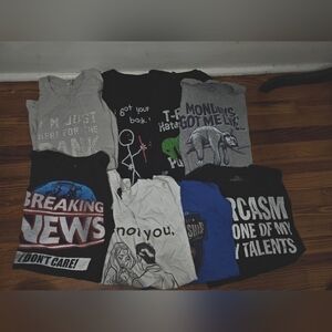 9 Mens Meme and pun themed shirts XL